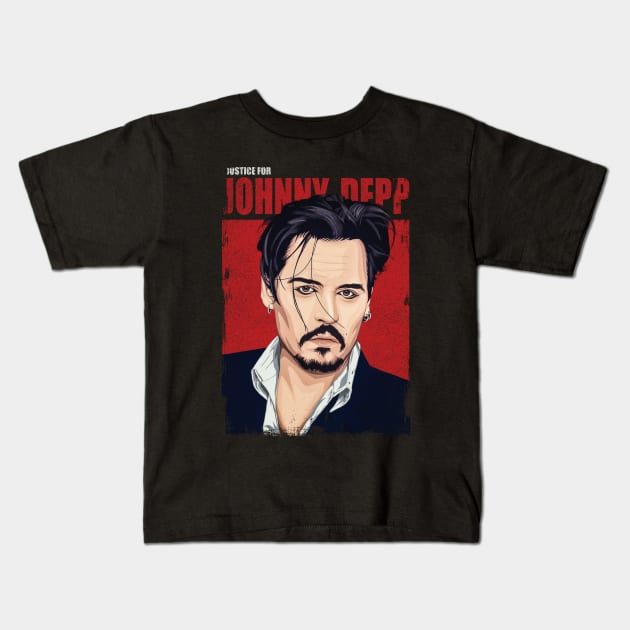 Johnny Depp Kids T-Shirt by ActiveNerd